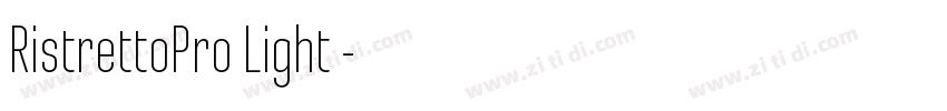 RistrettoPro Light◆字体转换